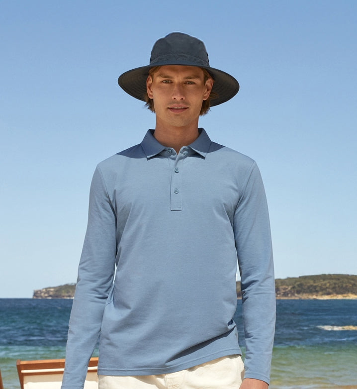 Men wearing Solbari sun hat and clothing