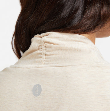 Sun wrap with ruched collar