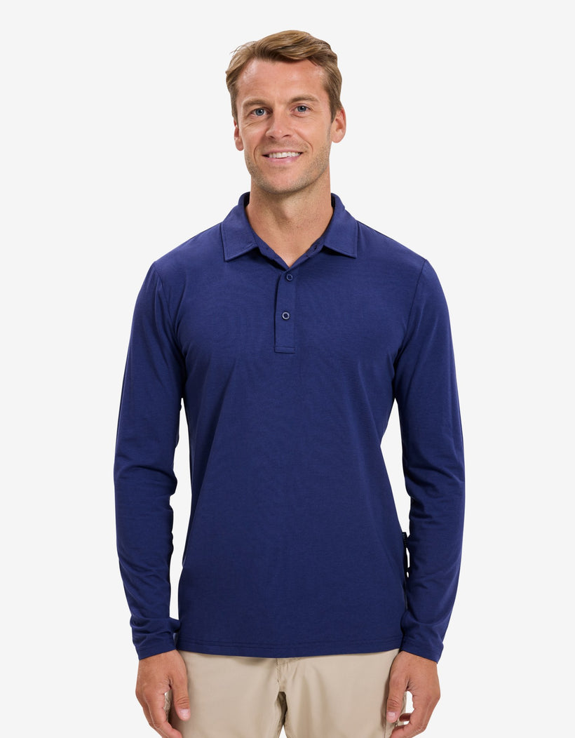 Long Sleeve Polo Shirt UPF 50+