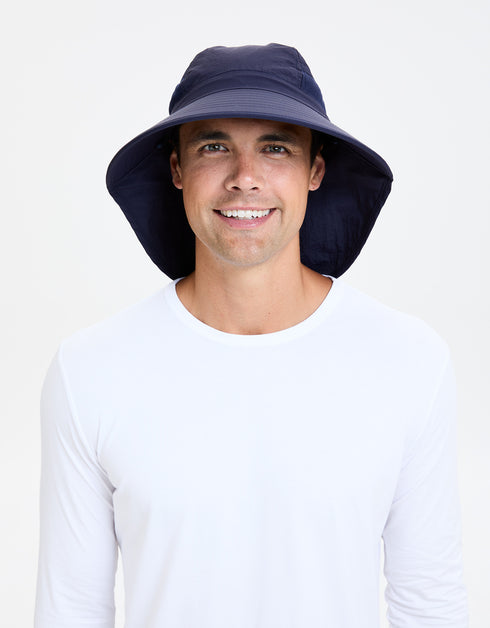 UPF50+ Sun Hat With Neck Flap - Lightweight Waterproof Mesh Hat For Fishing & Outdoor Activities
