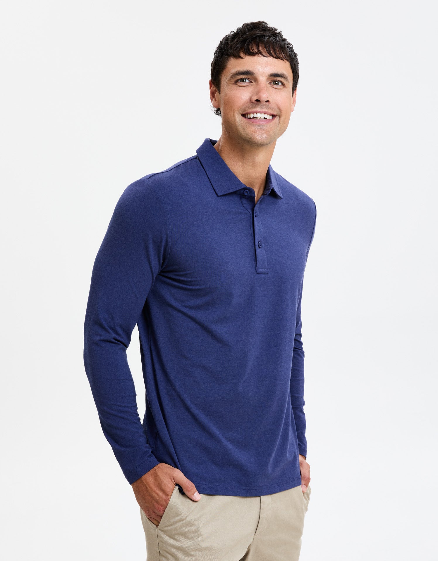Long Sleeve Polo Shirt UPF 50+