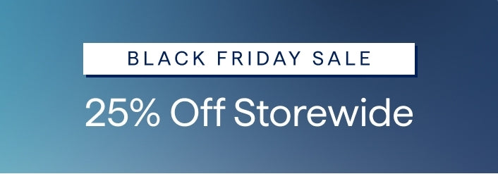 Black Friday sale banner with text on a blue gradient background