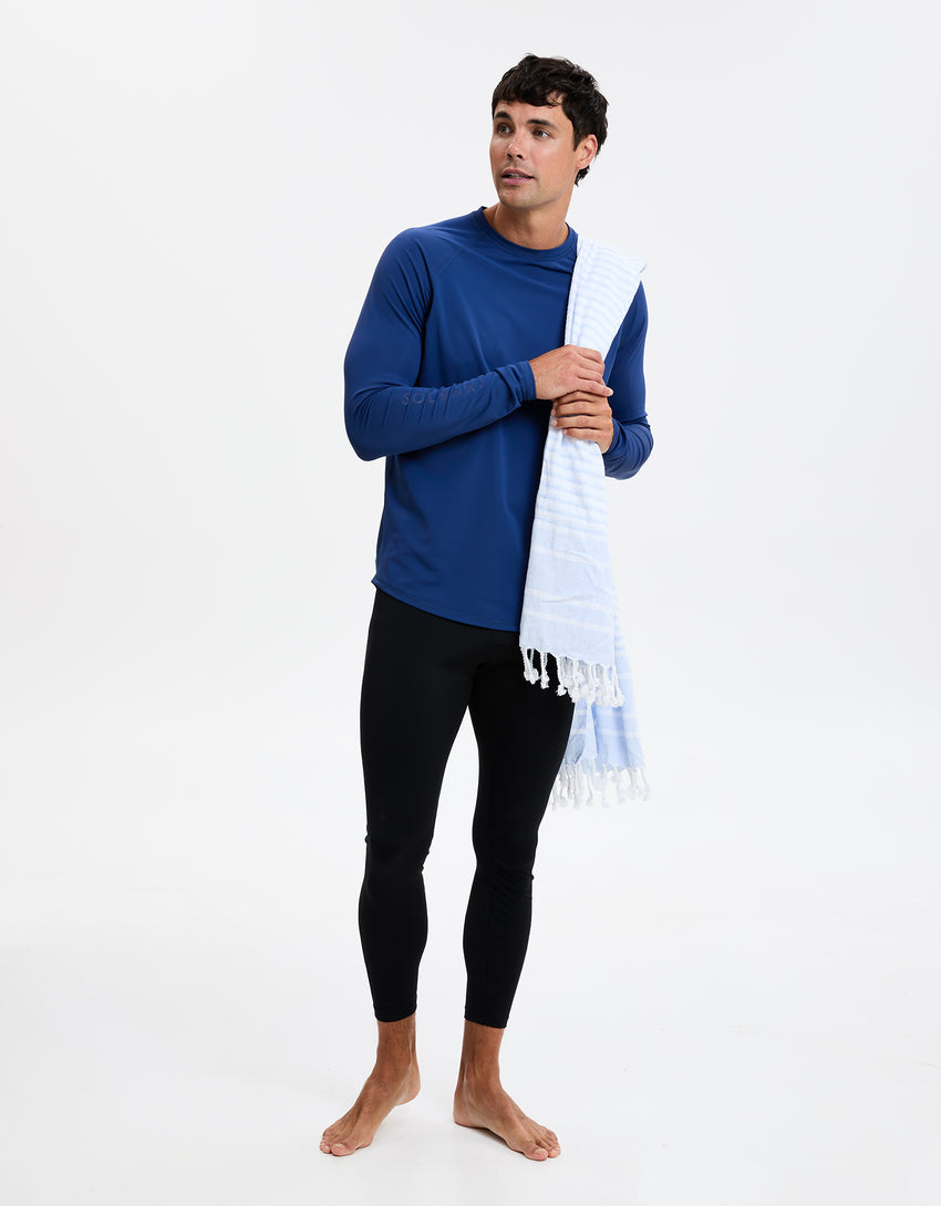 Men's Swimwear Stylish Sun Protective Long Sleeve Rash Guard UPF50+