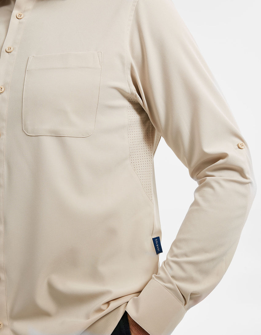 Travel Shirt Men UPF50+ Dry Lite | Men's Sun Protective Shirt | Solbari Australia
