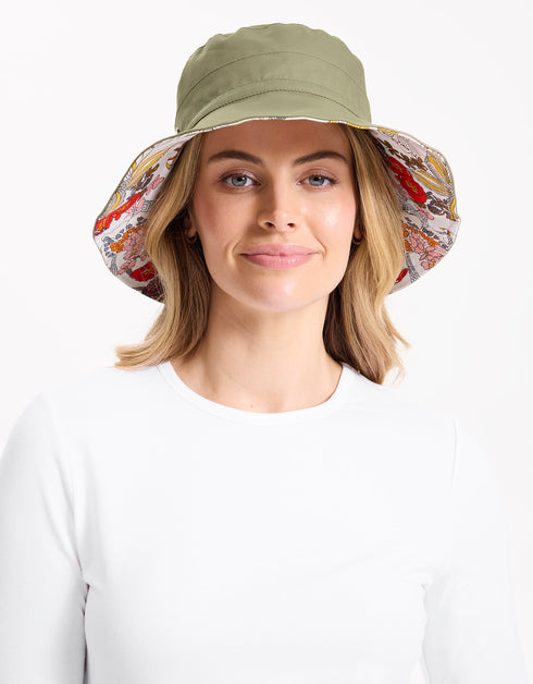 Reversible Wide Brim Printed Hat UPF50+