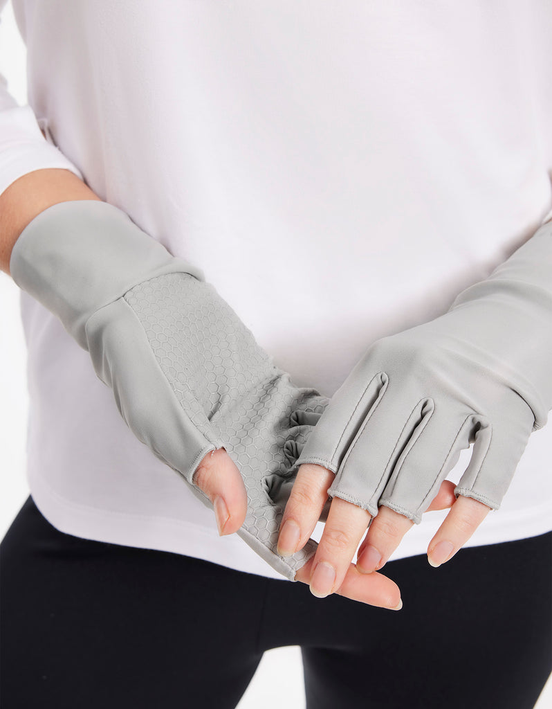 Fingerless Driving Gloves UPF50+ Women's Sun Protective Gloves