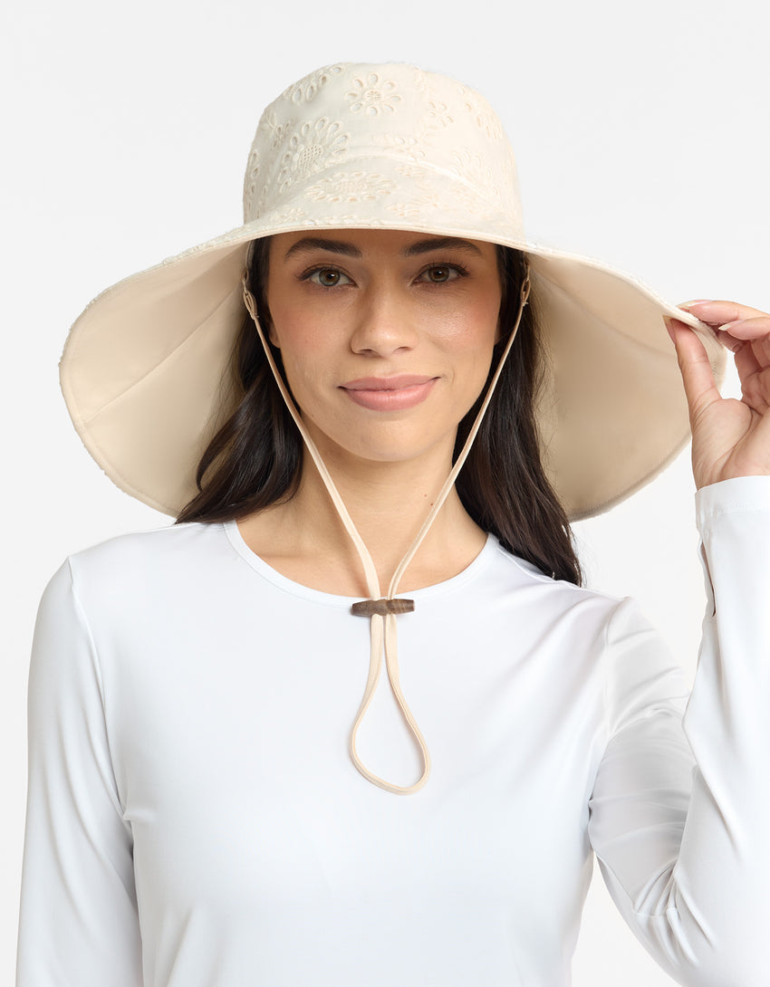 Outdoor Hat With Sun Flap And UPF Protection Olive Leaf / Black Logo / Large/X-Large (7 3/8 - 7 3/4
