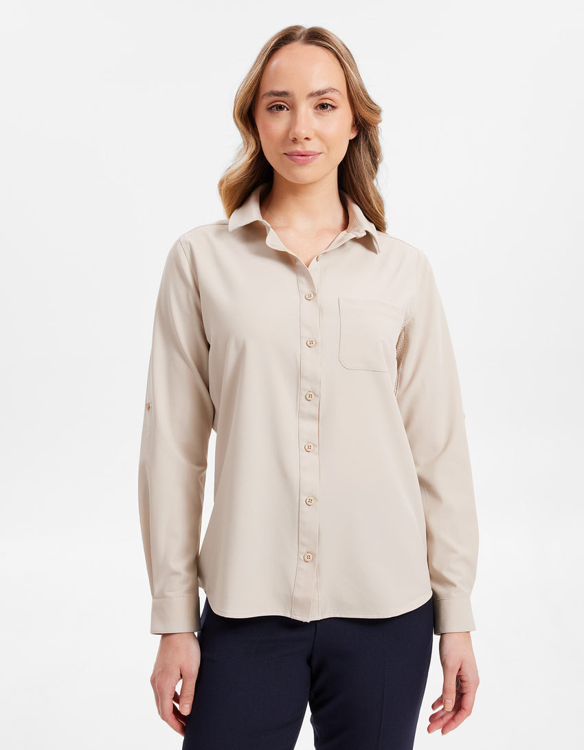 Travel Shirt Women UPF50+ Dry Lite | Women's Sun Protective Shirt | Solbari Australia