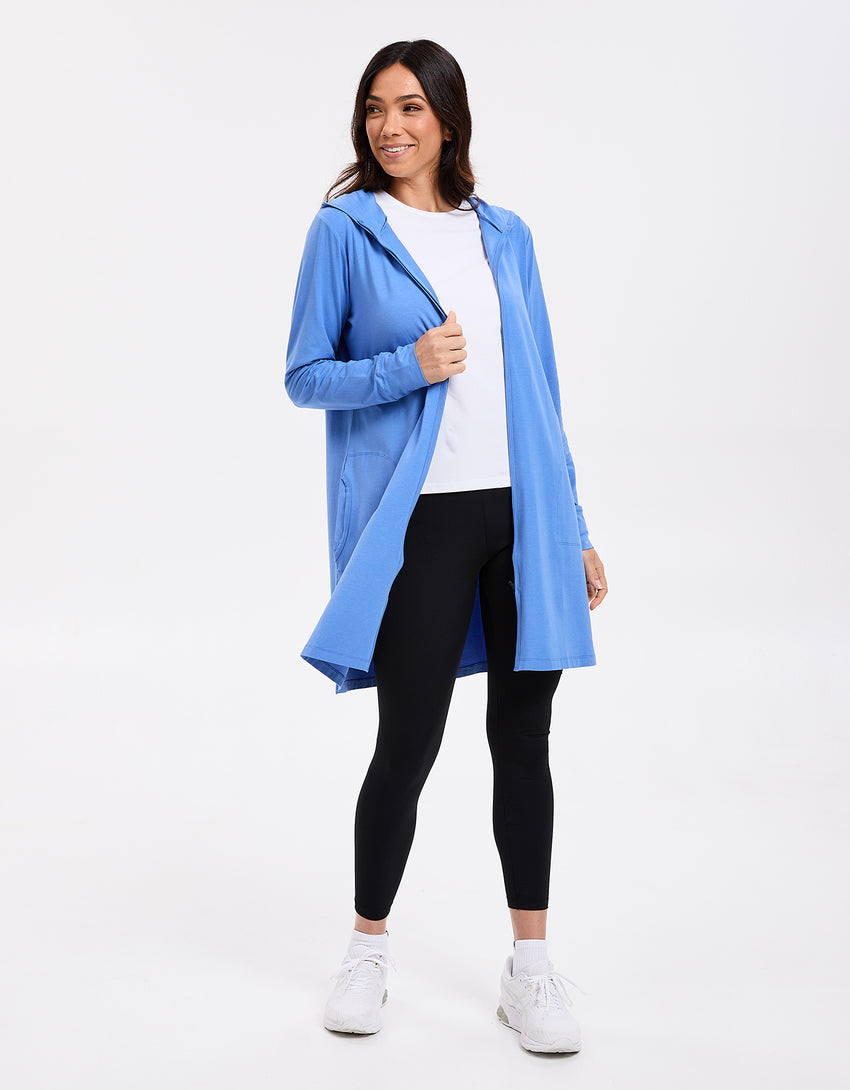 Luxe Hooded Long Zip Jacket UPF50 UV protection Clothing Solbari