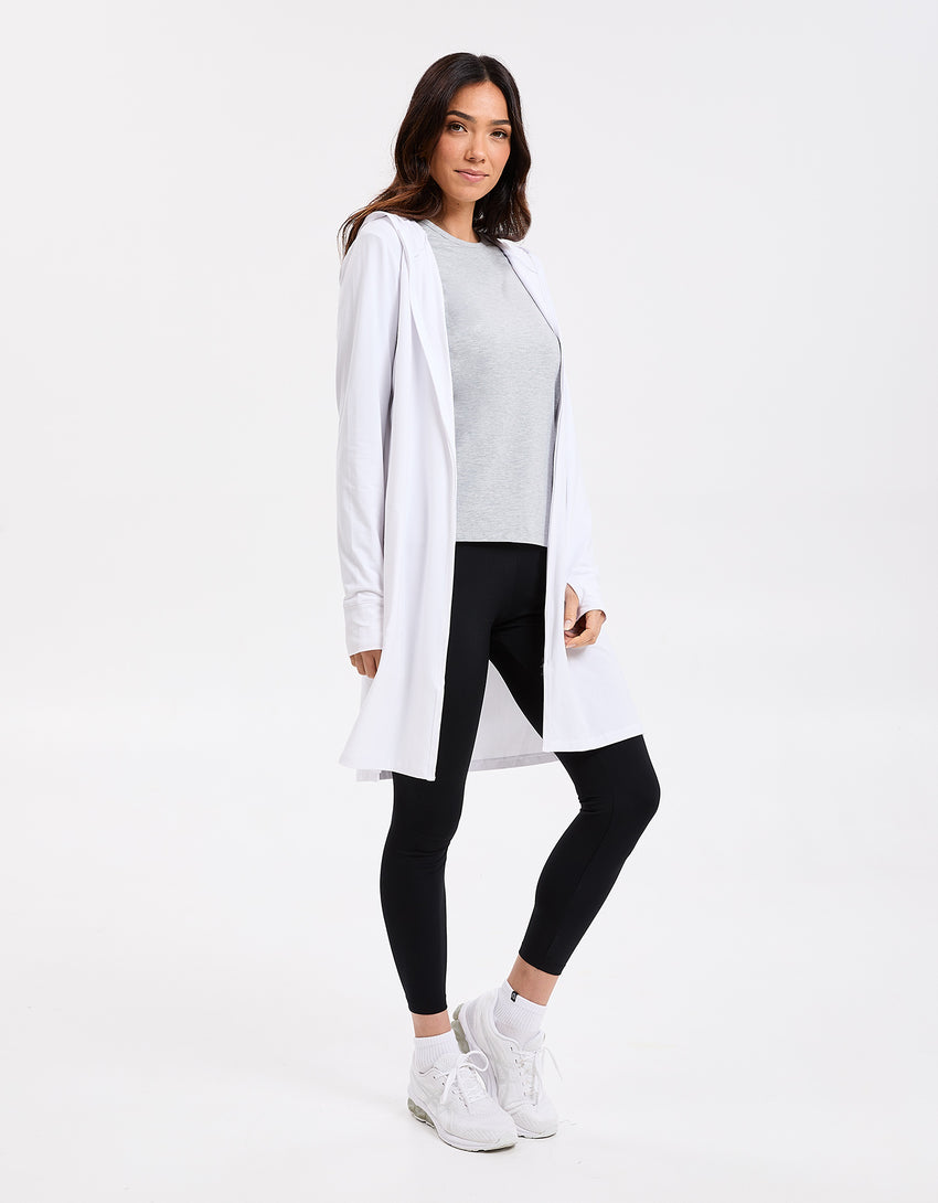 Luxe Hooded Long Zip Jacket UPF50 UV protection Clothing Solbari