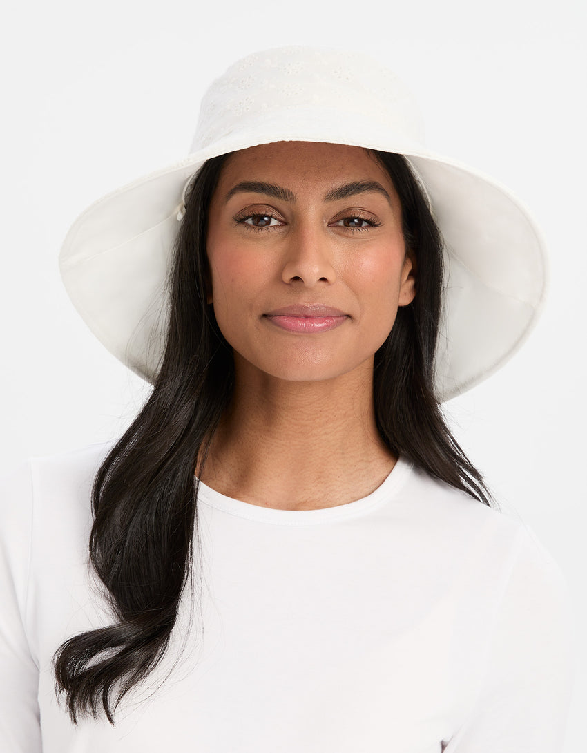 Sun Protective Wide Brim Sun Hat For Women Broderie Wide Brim Sun Hat