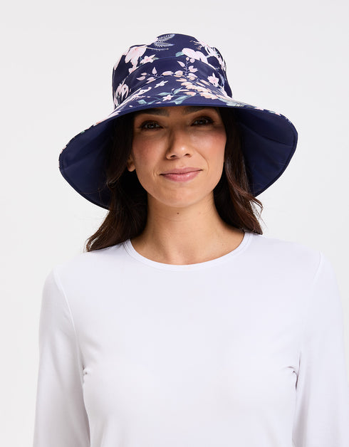 Wide Brim Printed Swim Sun Hat UPF50+