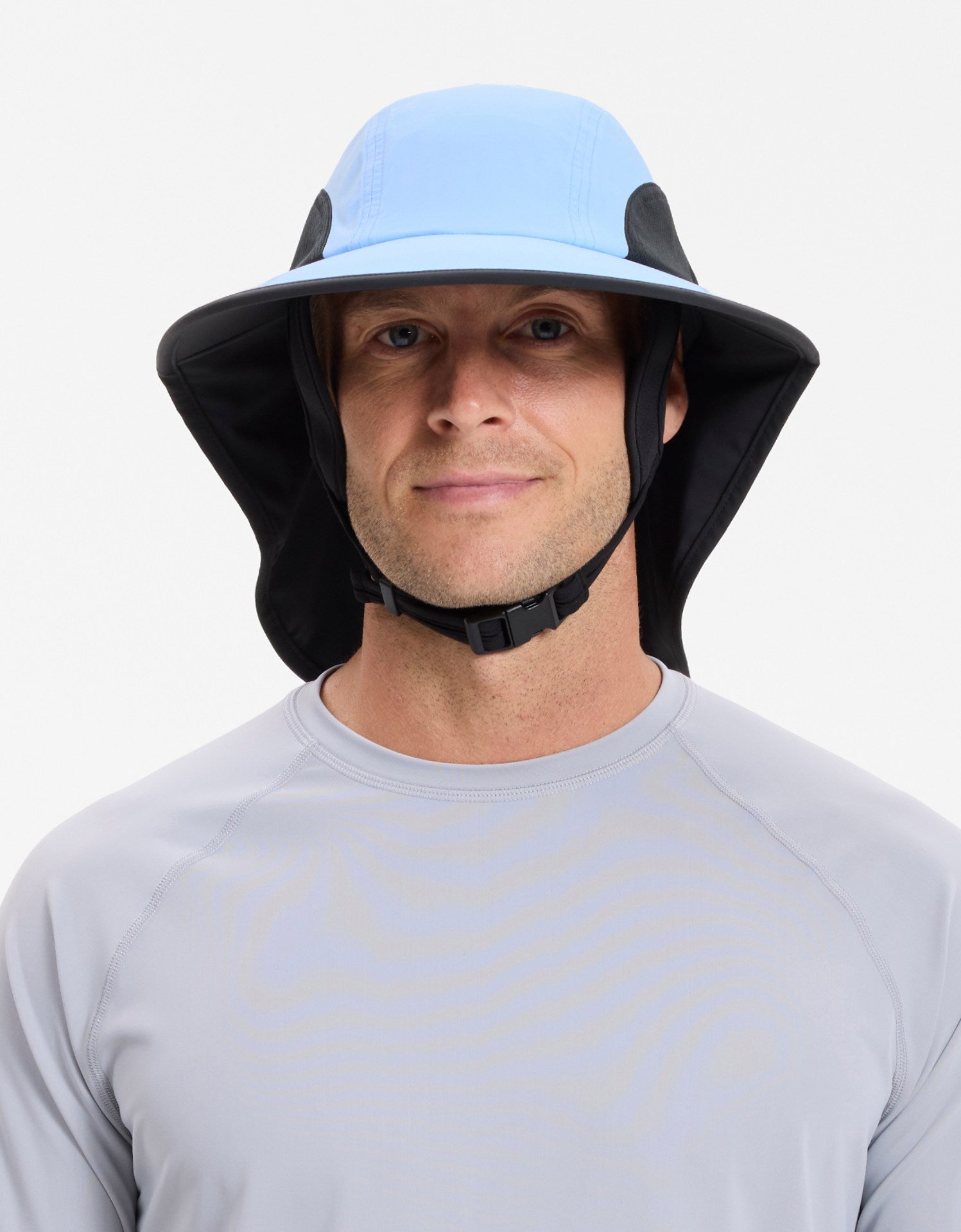 Men's Horizon Blue Black Water Sports Hat UPF 50+ | Sun Protection Solbari