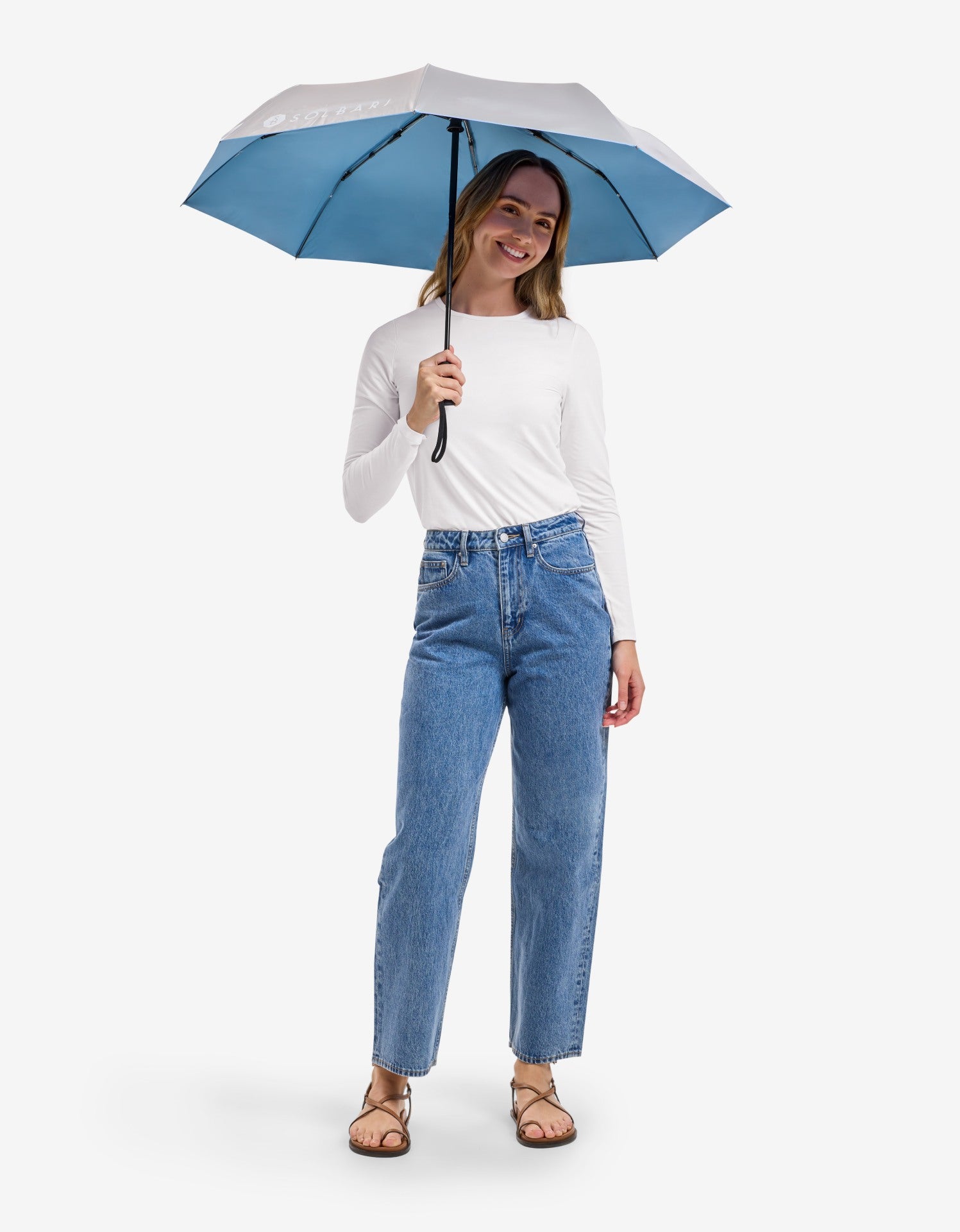 Silver / Sky Blue,106cm Arc