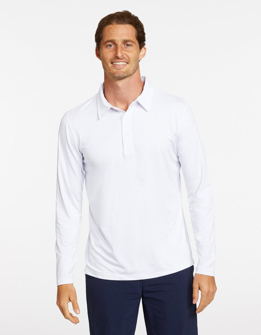 Sun Protective Long Sleeve Polo Shirt For Men UPF50+ | UV Protection