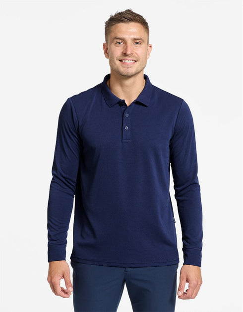 Long Sleeve Piqué Polo UPF50+ Recycled Fabric Collection