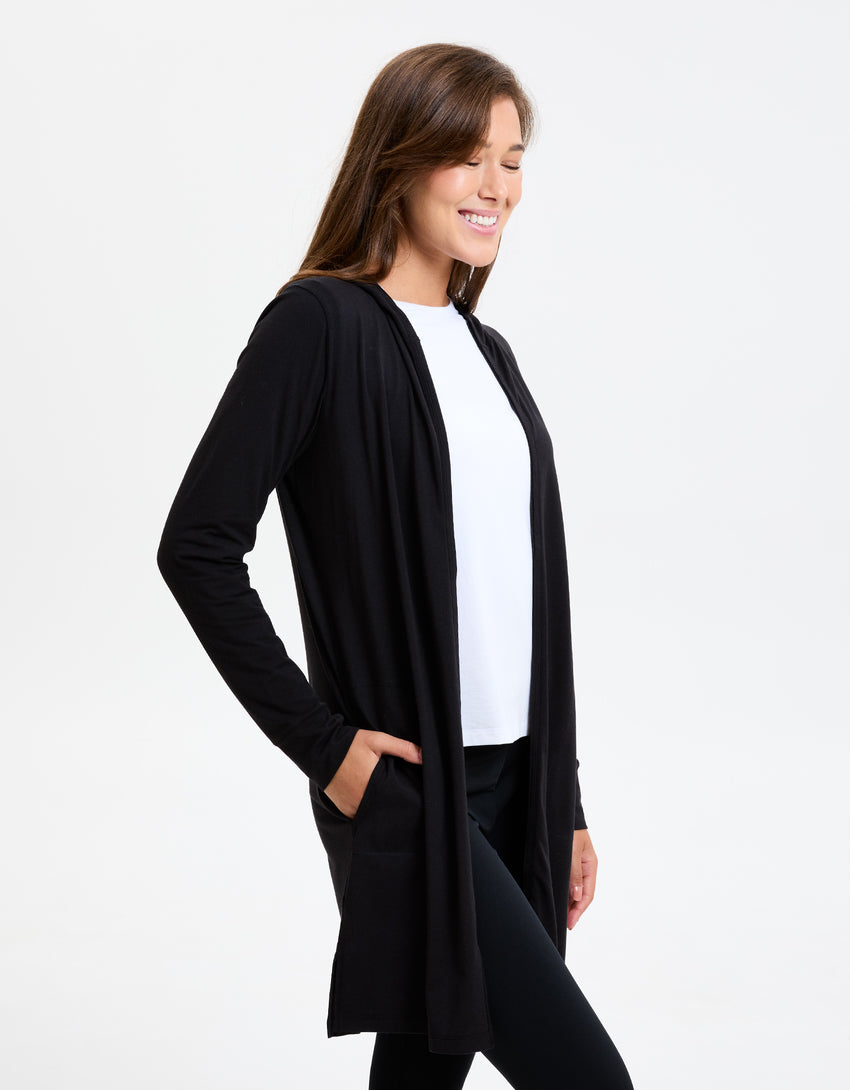 Luxe Hooded Long Zip Jacket UPF50 UV protection Clothing Solbari