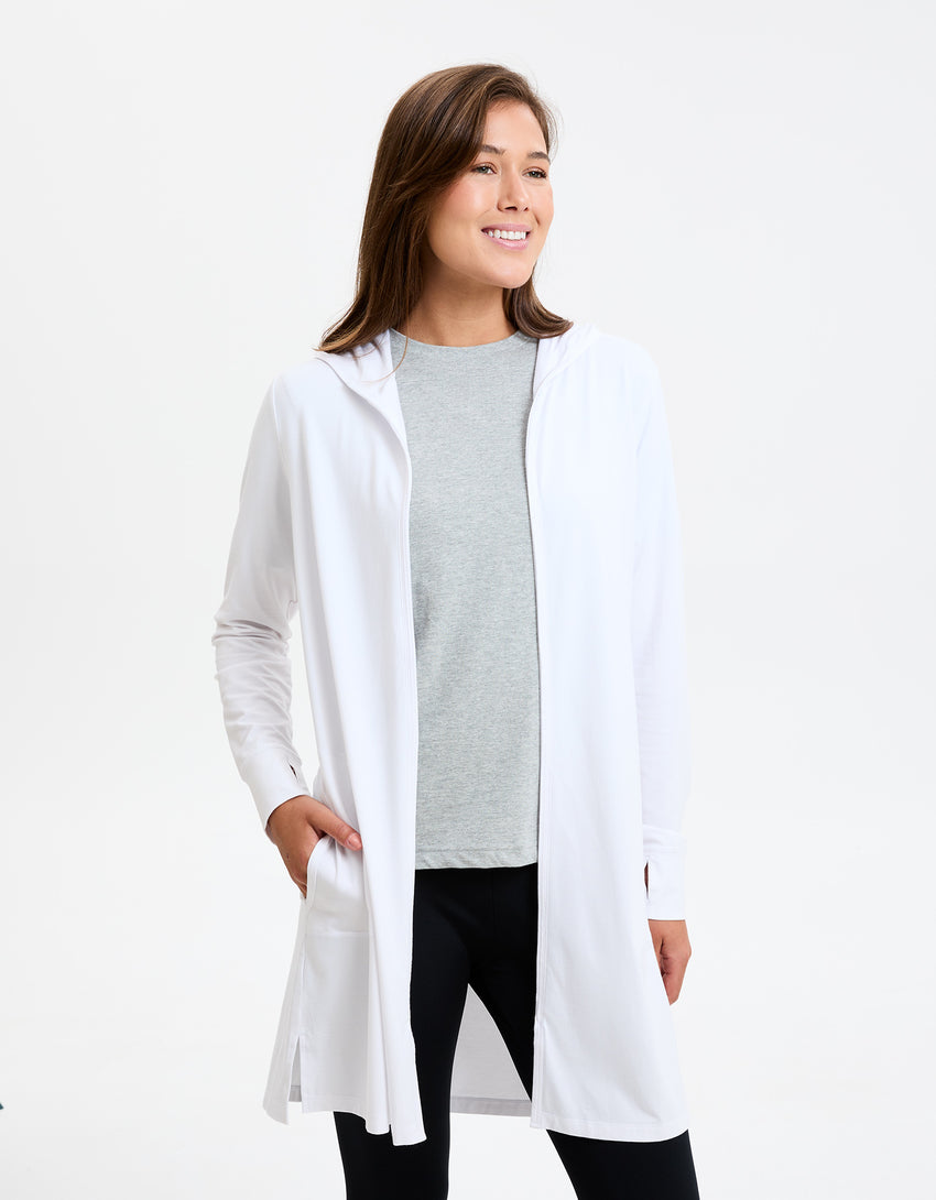 Luxe Hooded Long Zip Jacket UPF50 UV protection Clothing Solbari